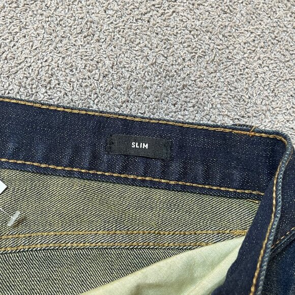 J.Crew Mercantile Factory Slim Fit Dark Wash Denim Men's 33x32 NWT - Picture 7 of 9